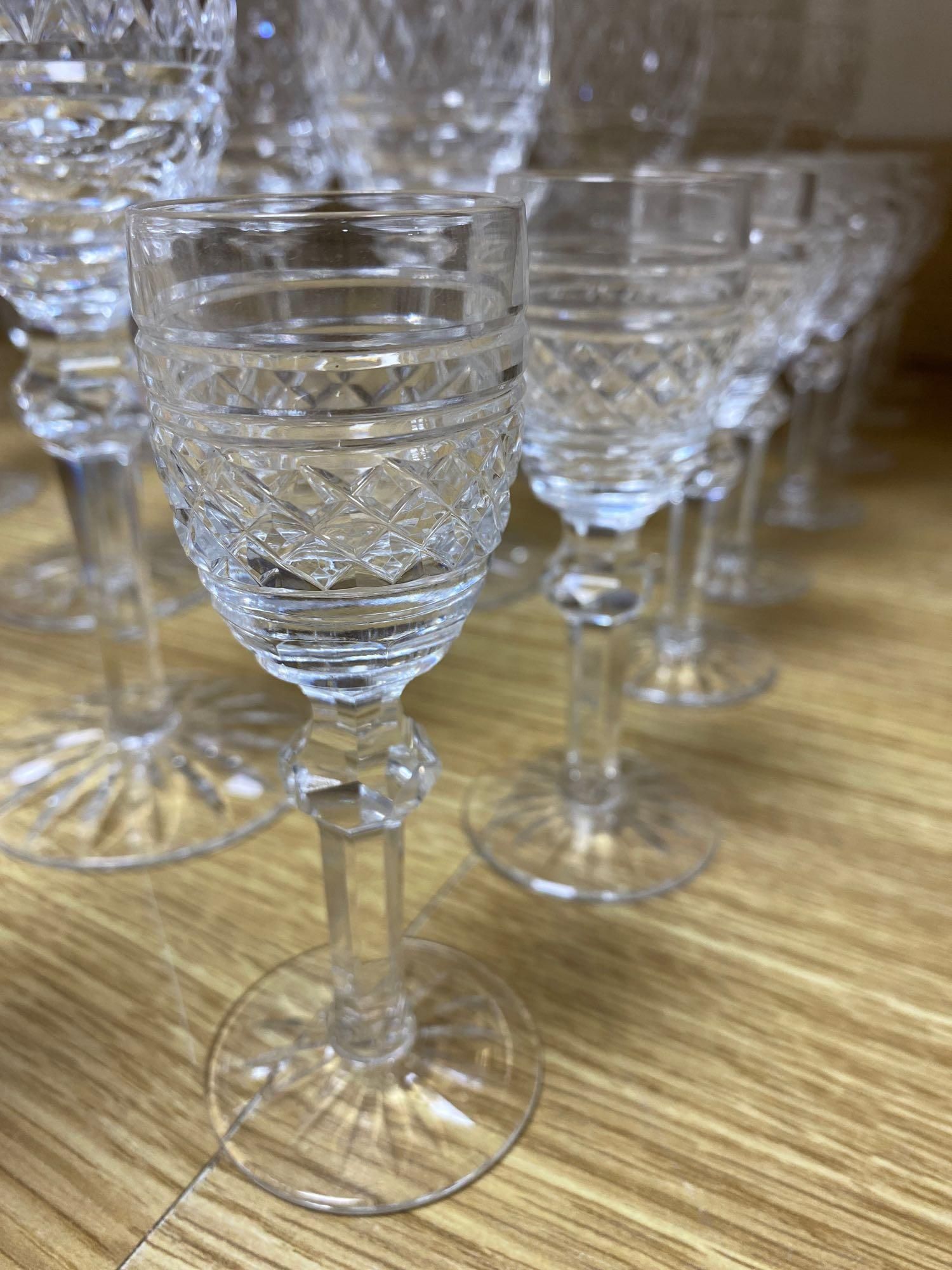 A suite of Waterford cut drinking glasses for eight settings (48)